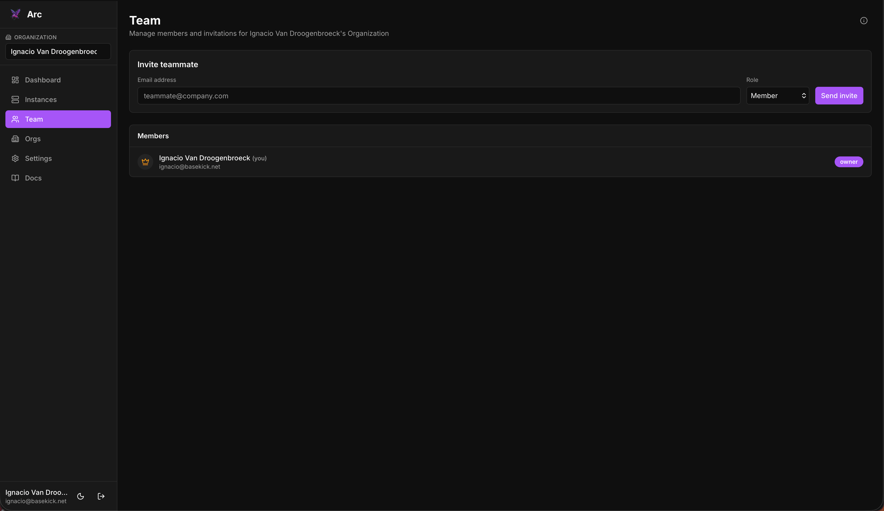 Launchpad team management